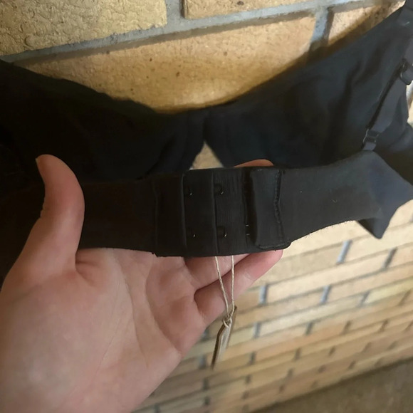 NWT Skims Black Soot Neutral Cotton Jersey T-shirt Bra Underwire Size 42A 44C - Picture 7 of 7